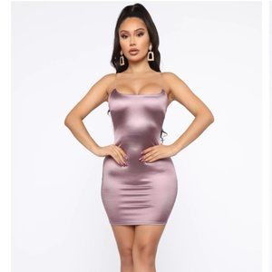 Satin mini dress- lavender